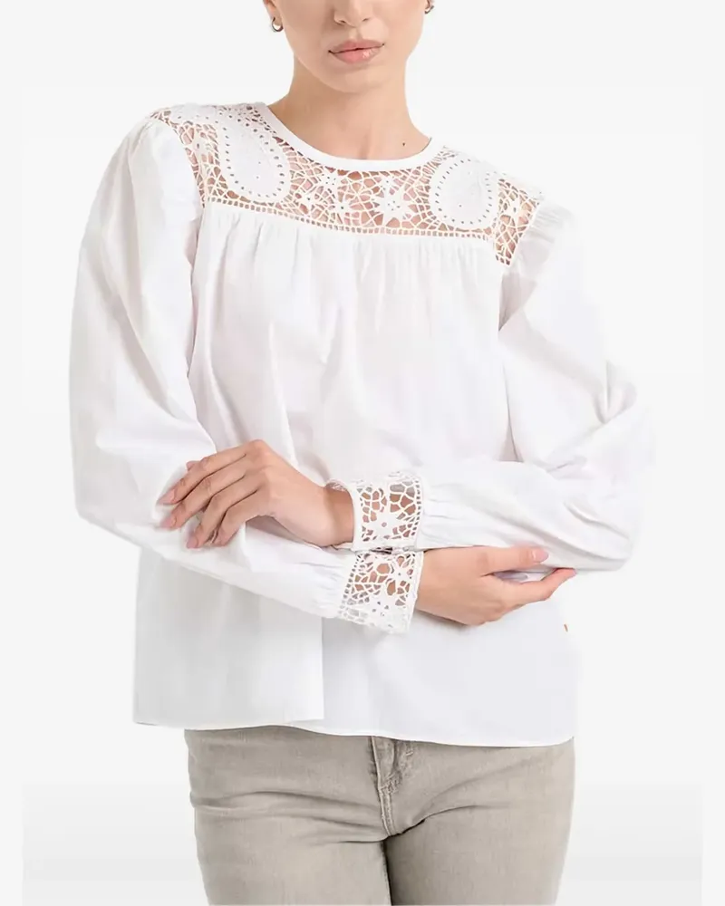 HUGO BOSS Bluse aus Baumwolle - Weiß Weiß