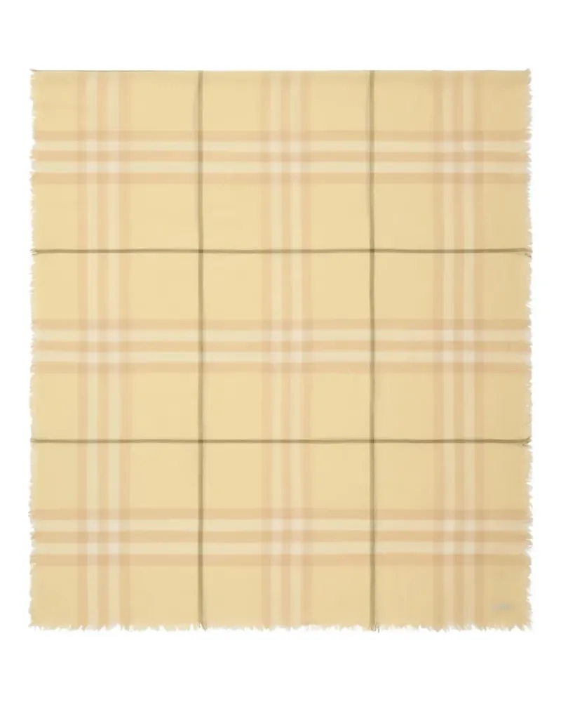Burberry Karierter Schal - Gelb Gelb