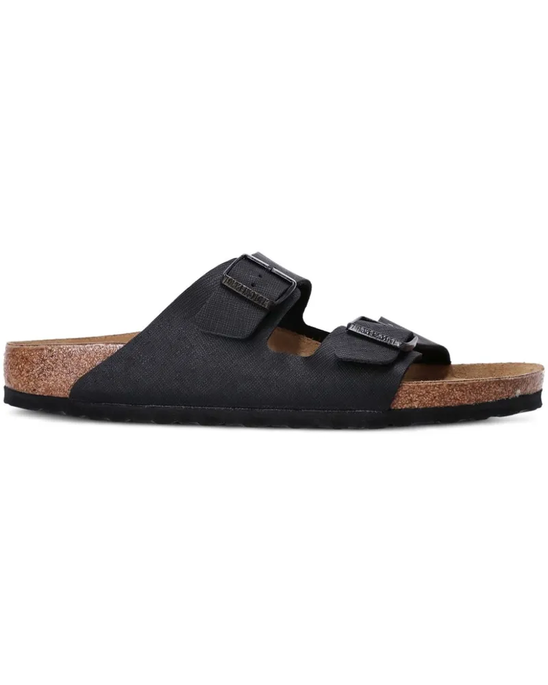Birkenstock Arizona Pantoletten mit Schnallen - Schwarz Schwarz