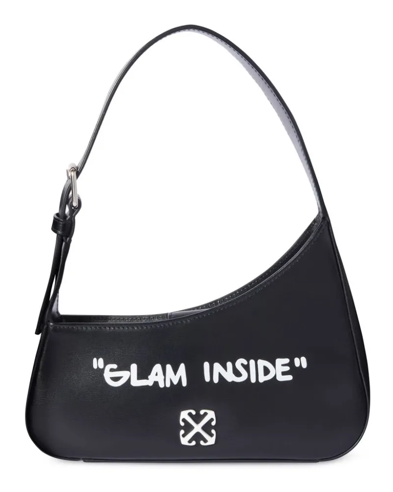 OFF-WHITE Jitney Quote Schultertasche - Schwarz Schwarz