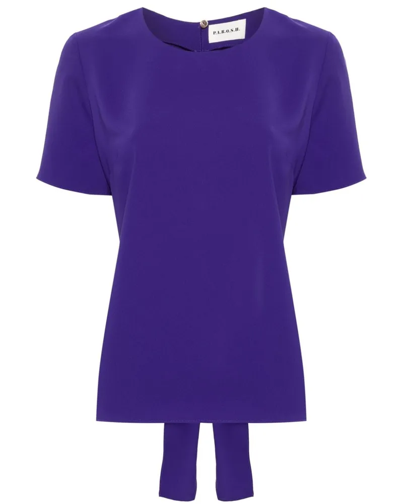 P.A.R.O.S.H. Cady-Bluse mit Cut-Out - Violett Violett