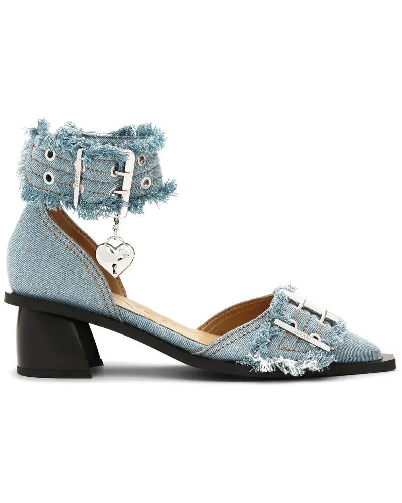 Ganni Denim Feminine Pumps 50mm - Blau Blau