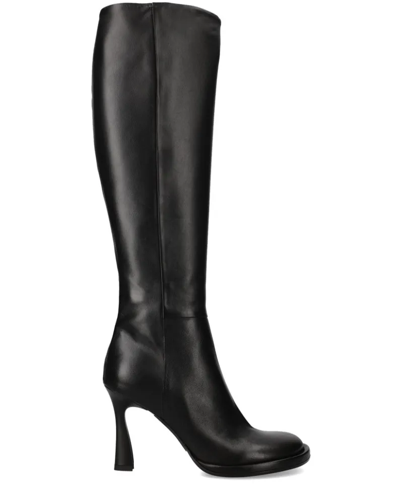 Premiata Stiefel aus Leder 95mm - Schwarz Schwarz