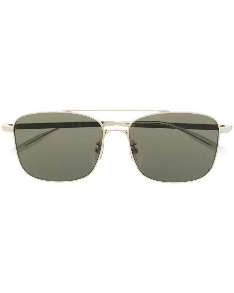 Montblanc Sonnenbrille mit eckigem Gestell - Gold Gold