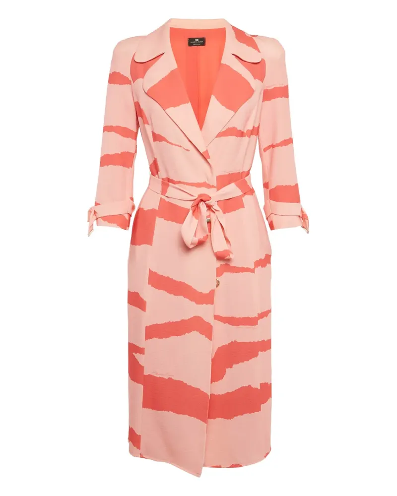 Elisabetta Franchi Midikleid mit abstraktem Print - Orange Orange