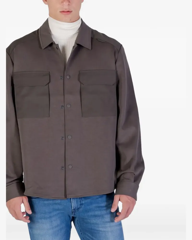 Antony Morato press-stud chest-pockets shirt - Braun Braun