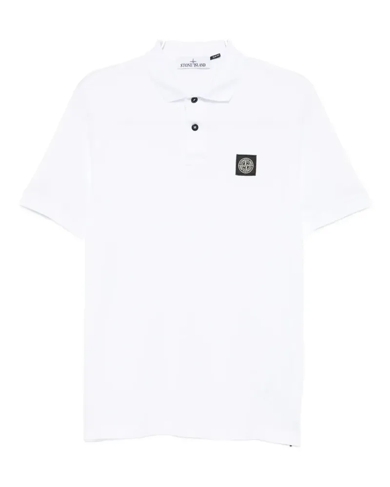 Stone Island Poloshirt aus Piqué - Weiß Weiß