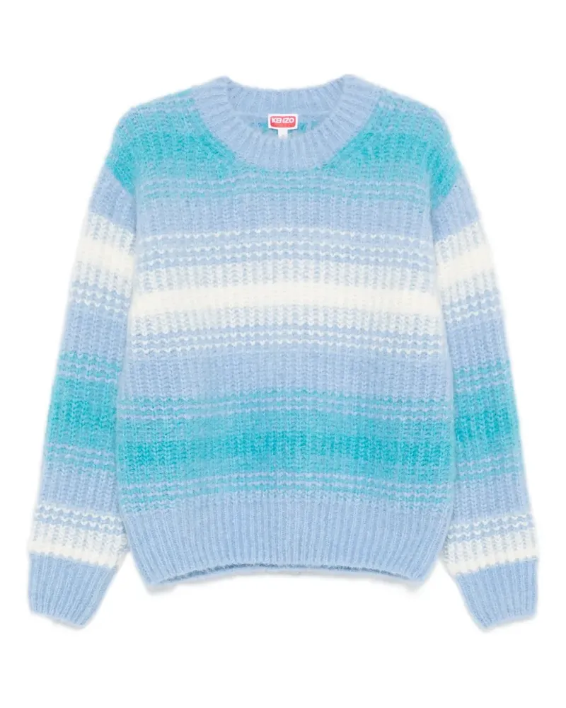 Kenzo Gestreifter Pullover mit rundem Ausschnitt - Blau Blau