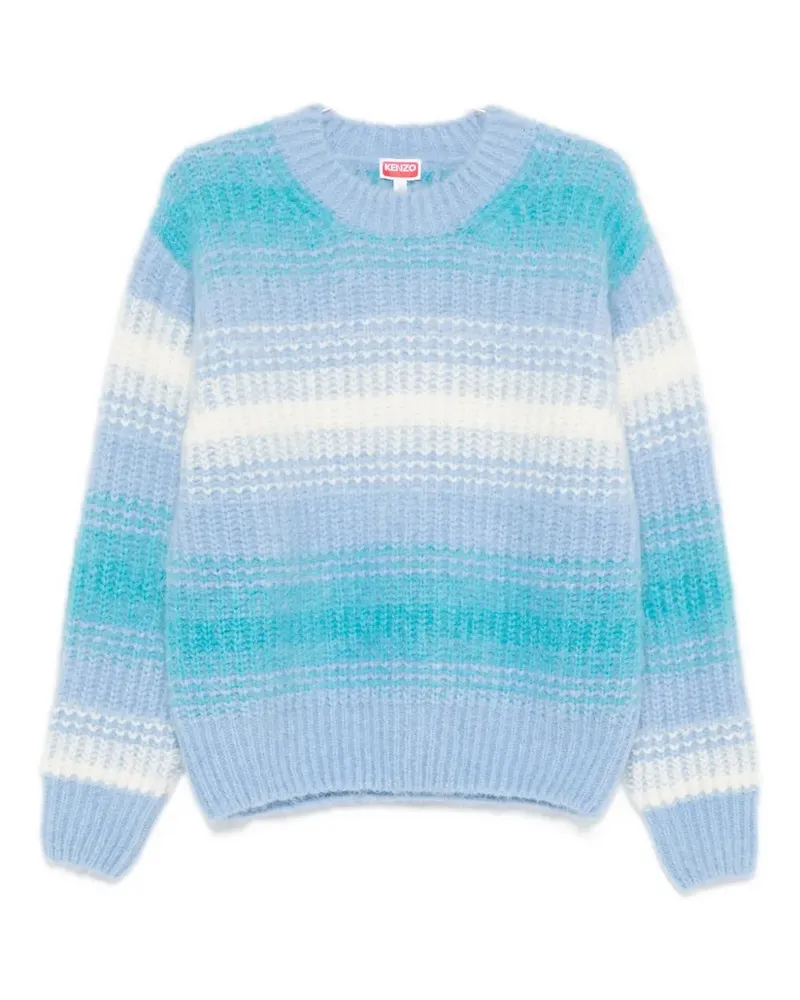 Kenzo Gestreifter Pullover mit rundem Ausschnitt - Blau Blau