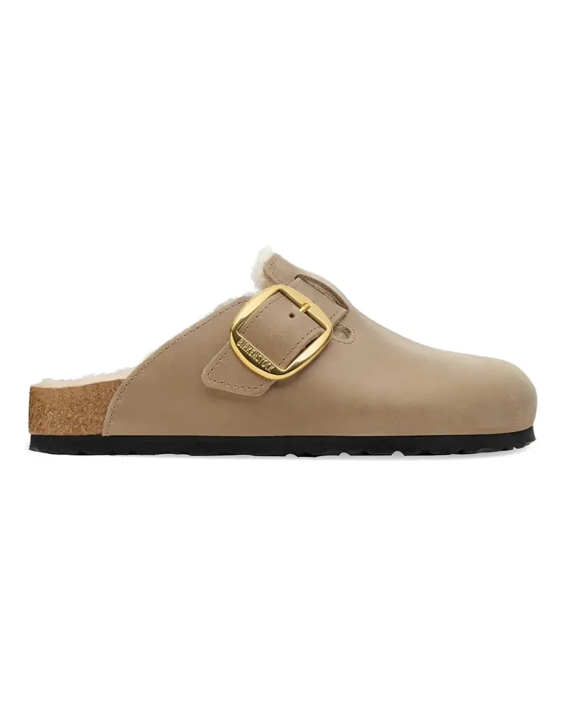 Birkenstock Boston big-buckle mules - Nude Nude