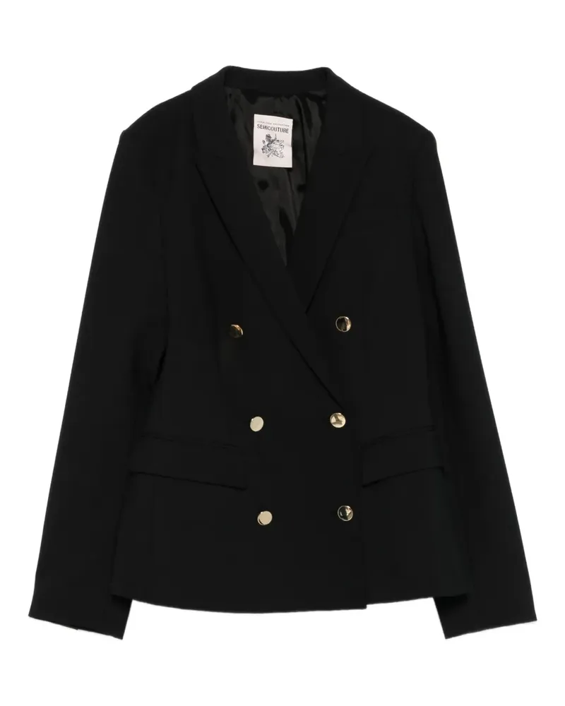Semicouture Carrie double-breasted blazer - Schwarz Schwarz
