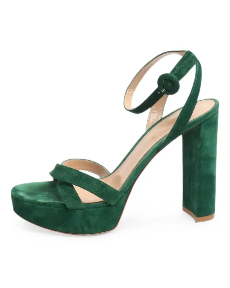Gianvito Rossi platform suede sandals - Grün Grün