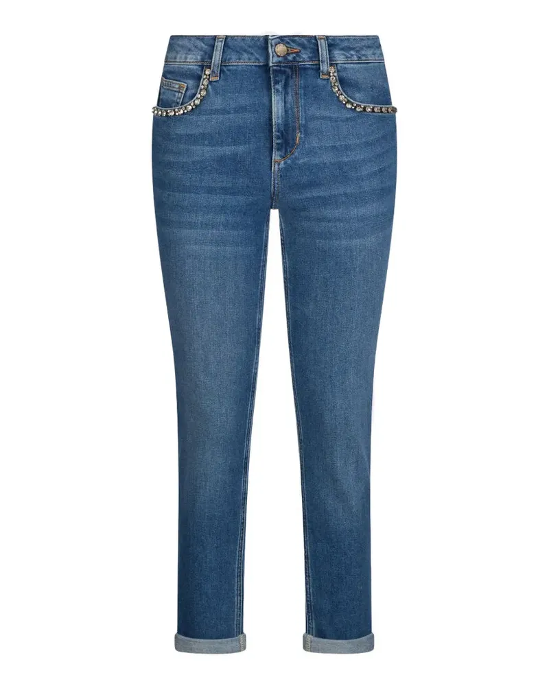 Liu Jo Skinny-Jeans mit Umschlag - Blau Blau