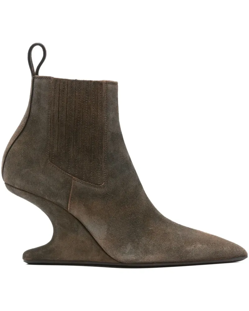 Rick Owens 80mm Sharp ankle boots - Braun Braun