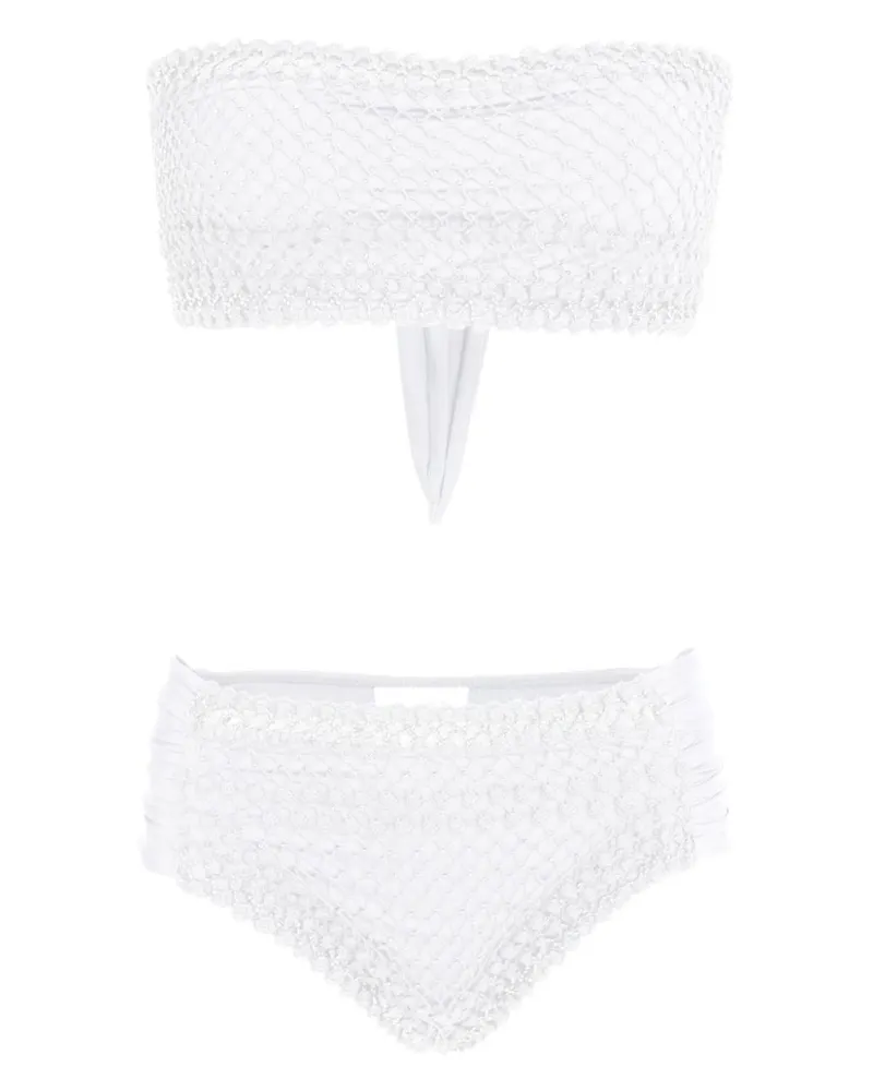Amir Slama Gehäkelter Bikini - Weiß Weiß