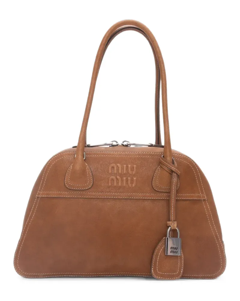 Miu Miu Vivant Tasche aus Nappaleder - Braun Braun