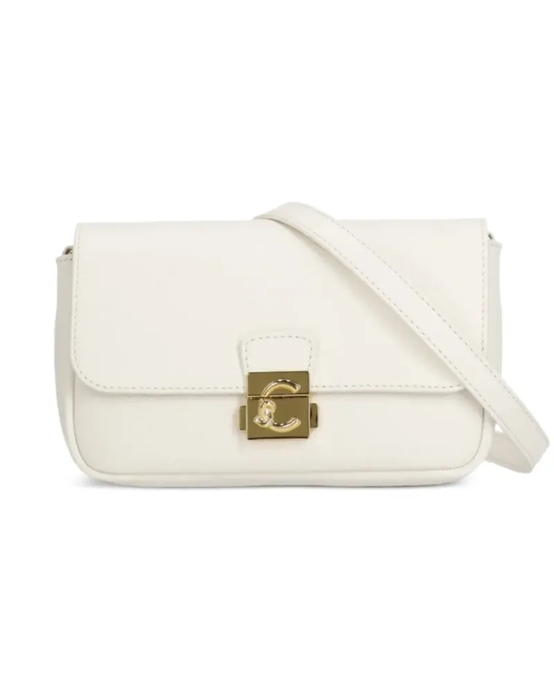 Coccinelle C-Me logo-plaque leather shoulder bag - Weiß Weiß
