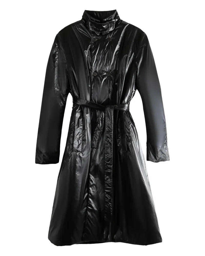 Sapio Ripstop-Mantel mit Gürtel - Schwarz Schwarz