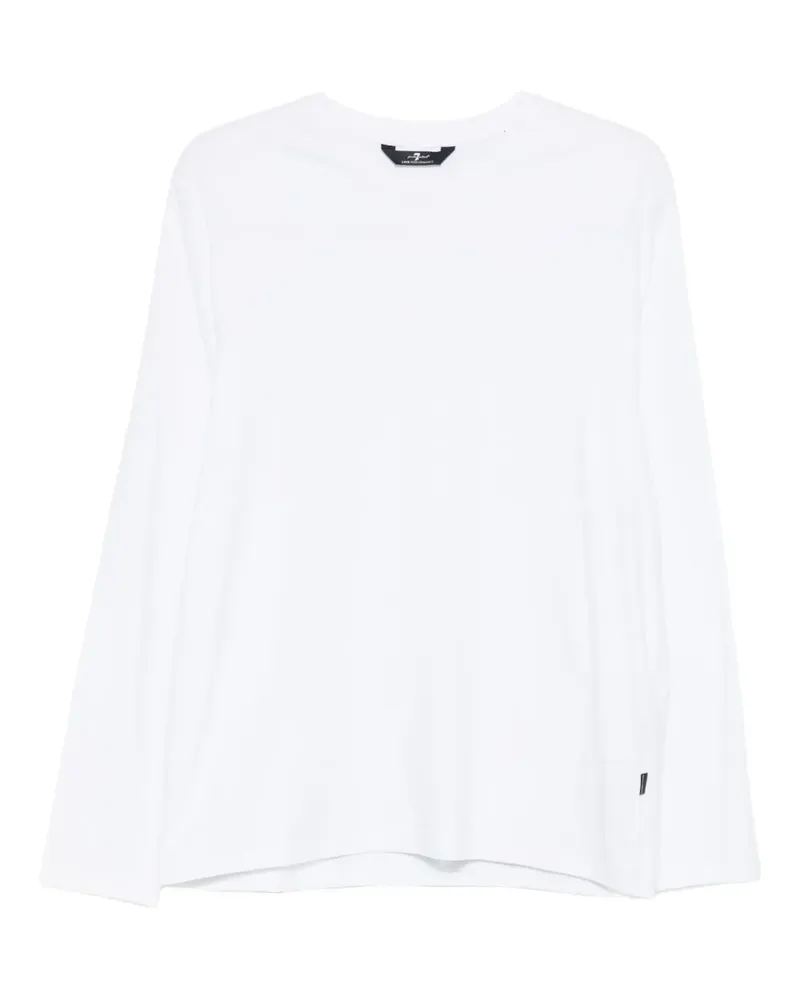 7 for all mankind Klassisches Langarmshirt - Weiß Weiß