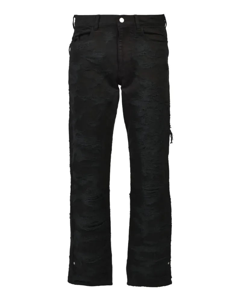 Matthew Williamson Ausgeblichene Jeans mit Rip-and-Repair-Effekt - Schwarz Schwarz