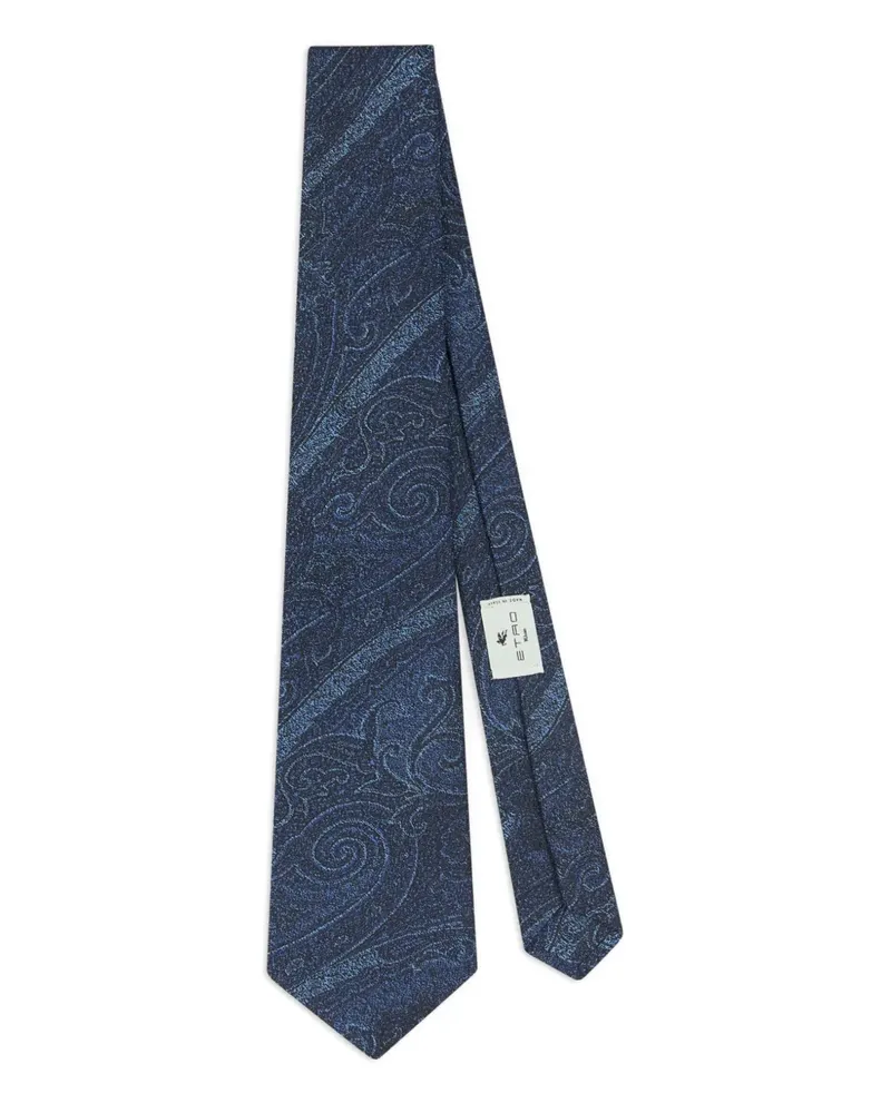 Etro jacquard motif tie - Blau Blau