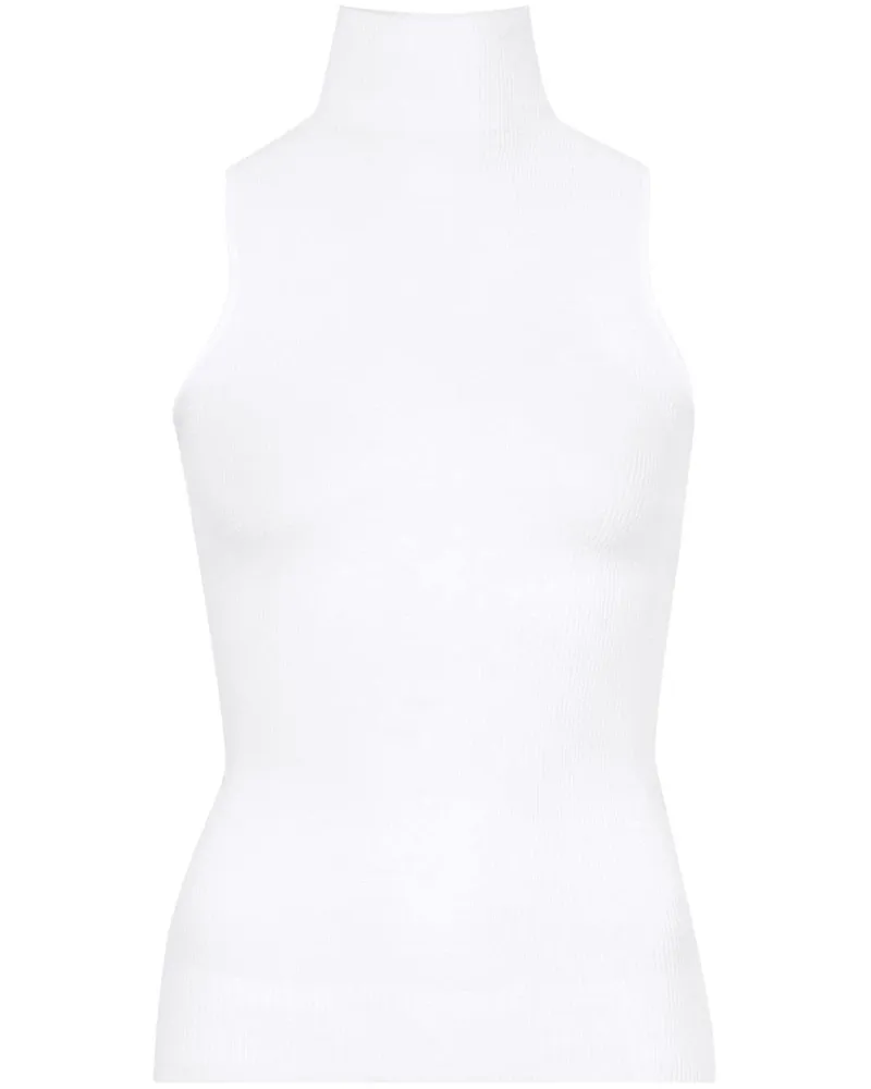 Proenza Schouler Geripptes Matte Stricktop - Weiß Weiß