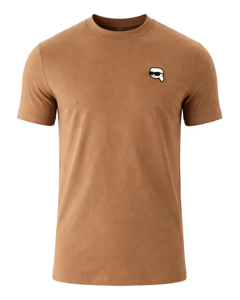 Karl Lagerfeld T-Shirt mit rundem Ausschnitt - Braun Braun
