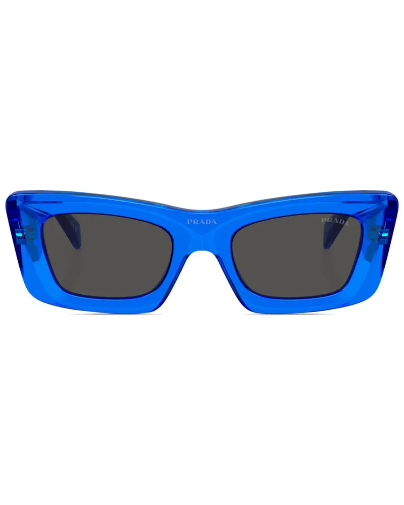 Prada Sonnenbrille mit eckigem Gestell - Blau Blau