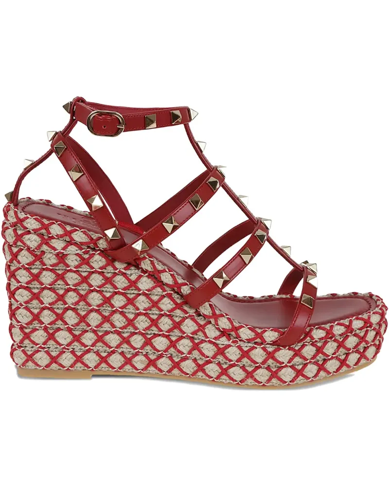 Valentino Garavani Cage-Espadrilles mit Nieten 95mm - Rot Rot