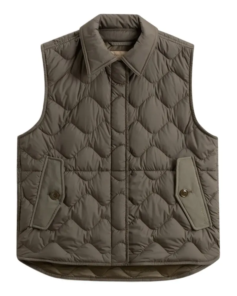 Woolrich Gesteppte Heritage Weste mit Knöpfen - Grün Grün