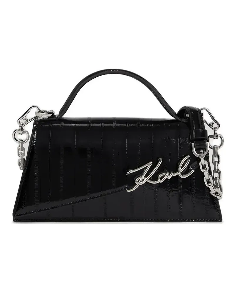 Karl Lagerfeld Handtasche mit Kettenriemen - Schwarz Schwarz