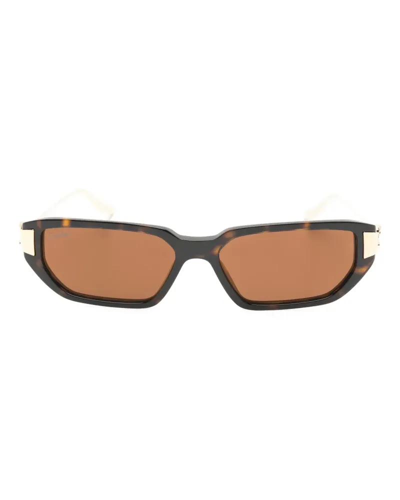 Cartier Panthère de Cartier Sonnenbrille mit eckigem Gestell - Braun Braun