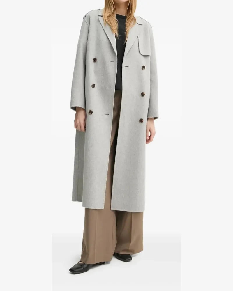 Theory Doppelreihiger Mantel - Grau Grau