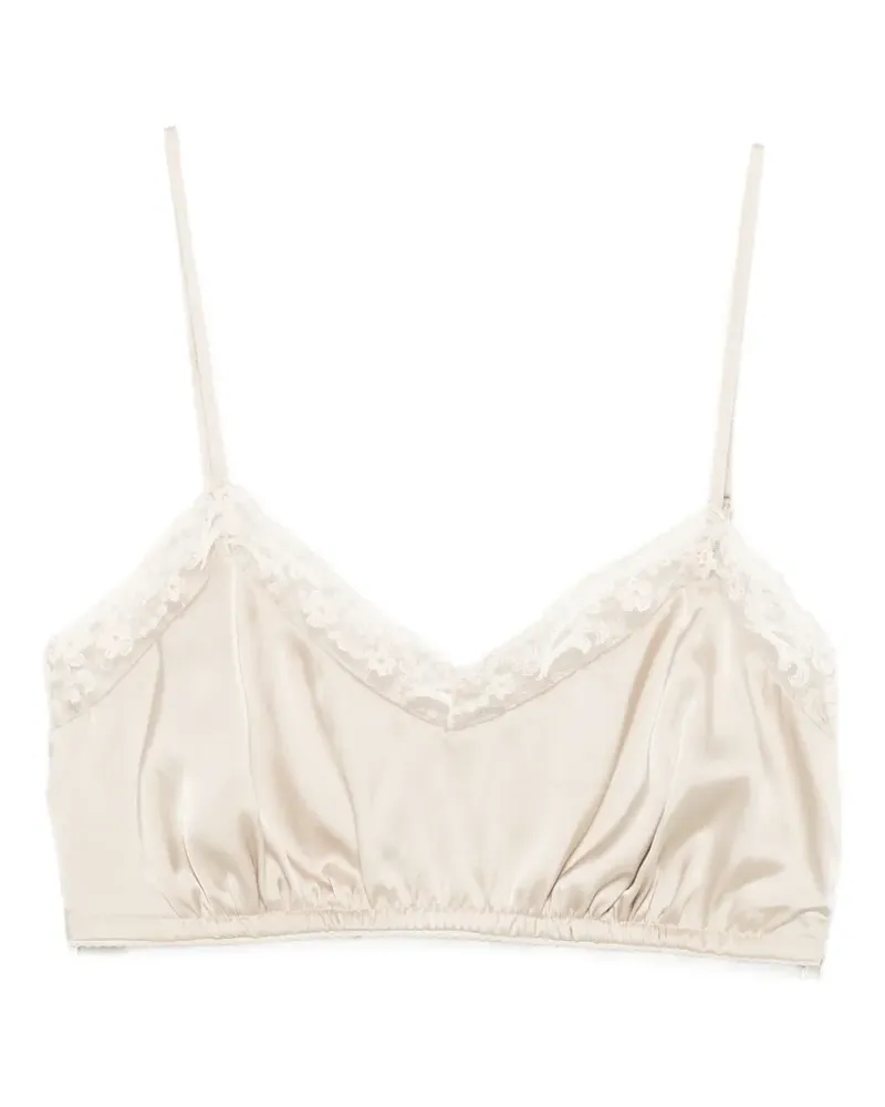 Simone Rocha Top mit Spitzenborte - Nude Nude