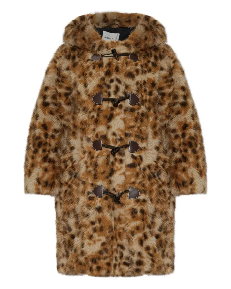 MUNTHE leopard-print toggle coat - Braun Braun