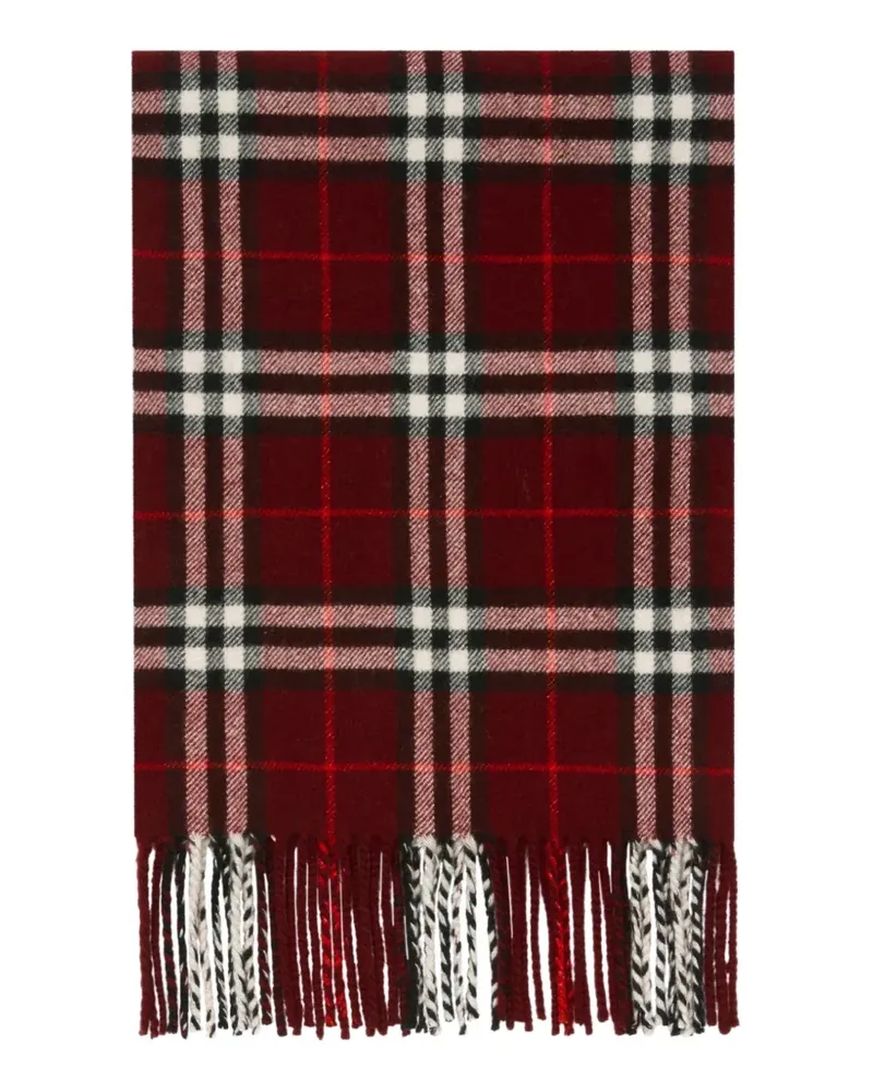 Burberry Kaschmirschal mit Sparkle Check - Rot Rot