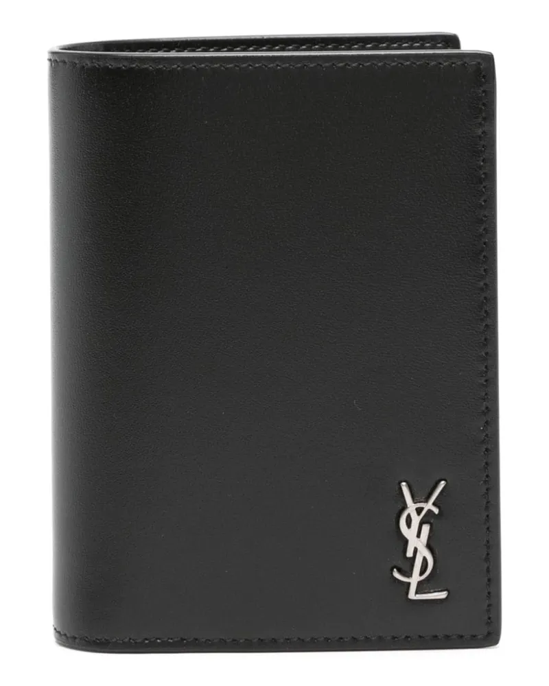 Saint Laurent Portemonnaie mit Logo-Schild - Schwarz Schwarz
