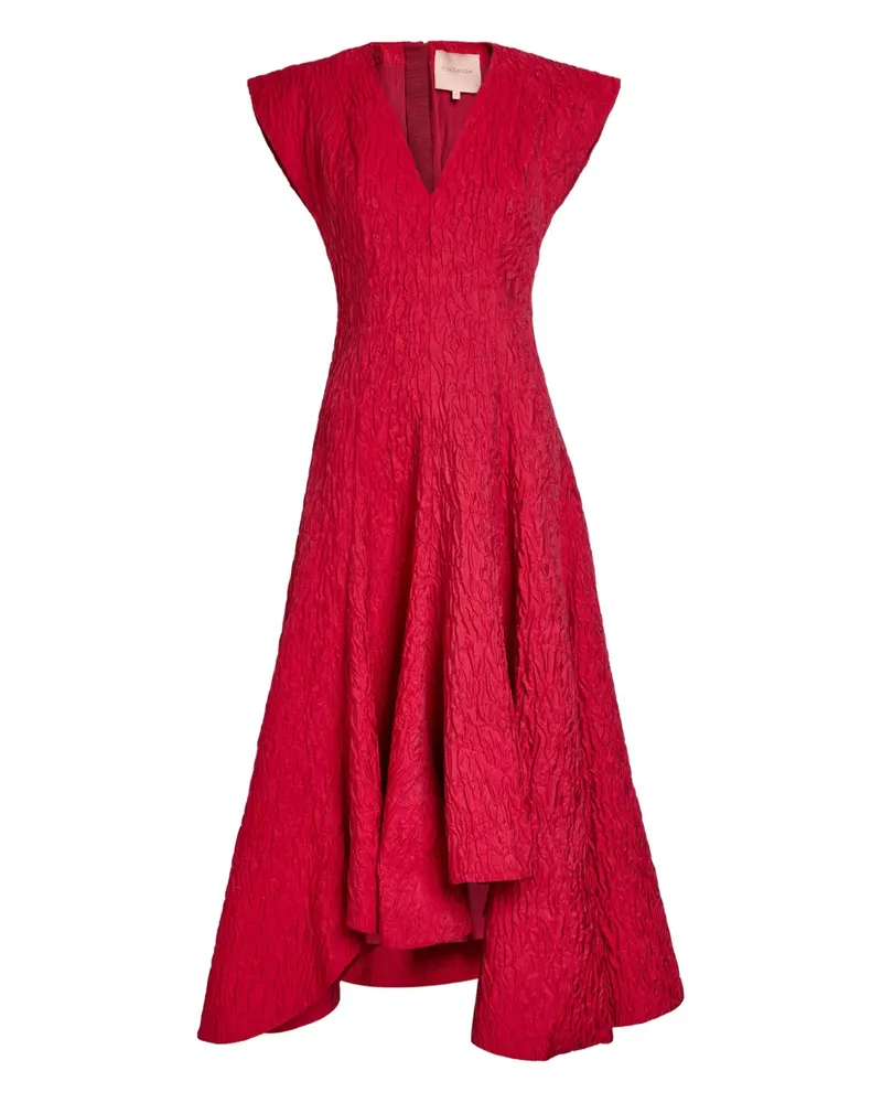 Roksanda Ilincic Sapha V-neck asymmetric dress - Rot Rot