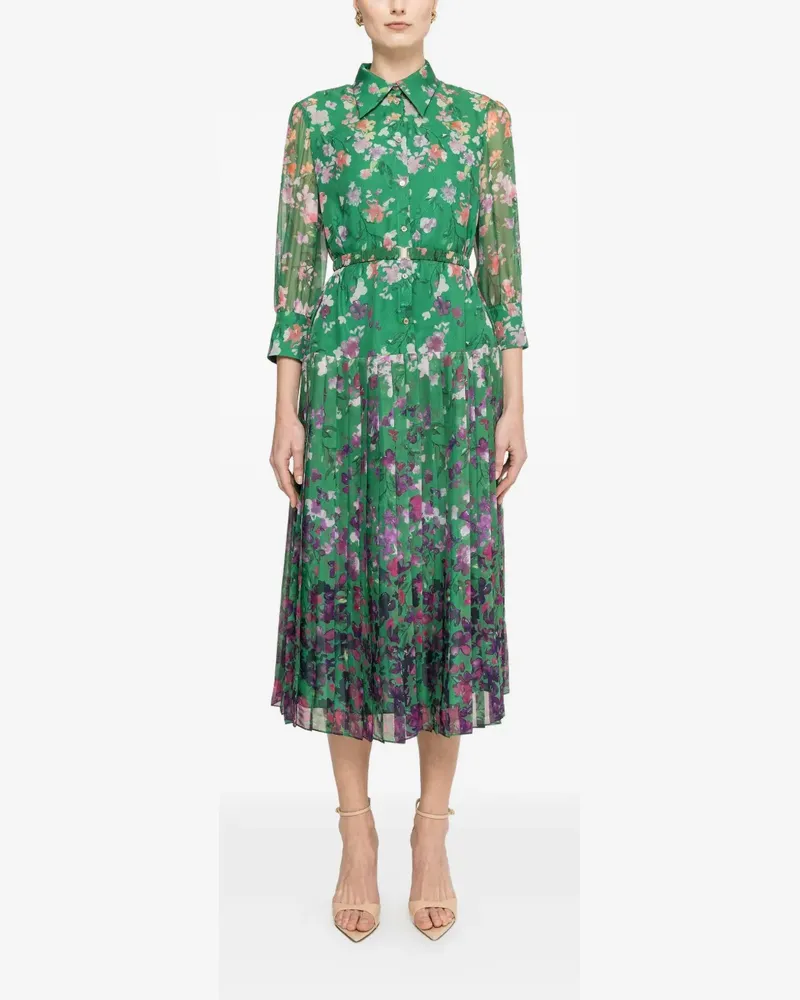 NISSA pleated midi dress - Grün Grün
