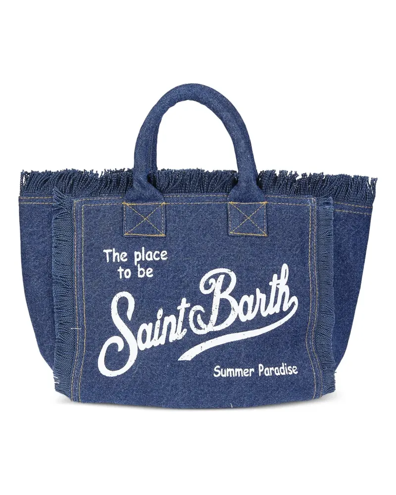 MC2 Saint Barth Colette frayed tote-bag - Blau Blau