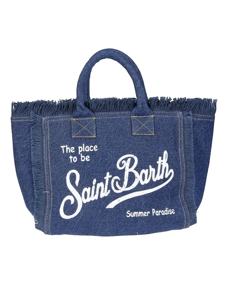 MC2 Saint Barth Colette frayed tote-bag - Blau Blau