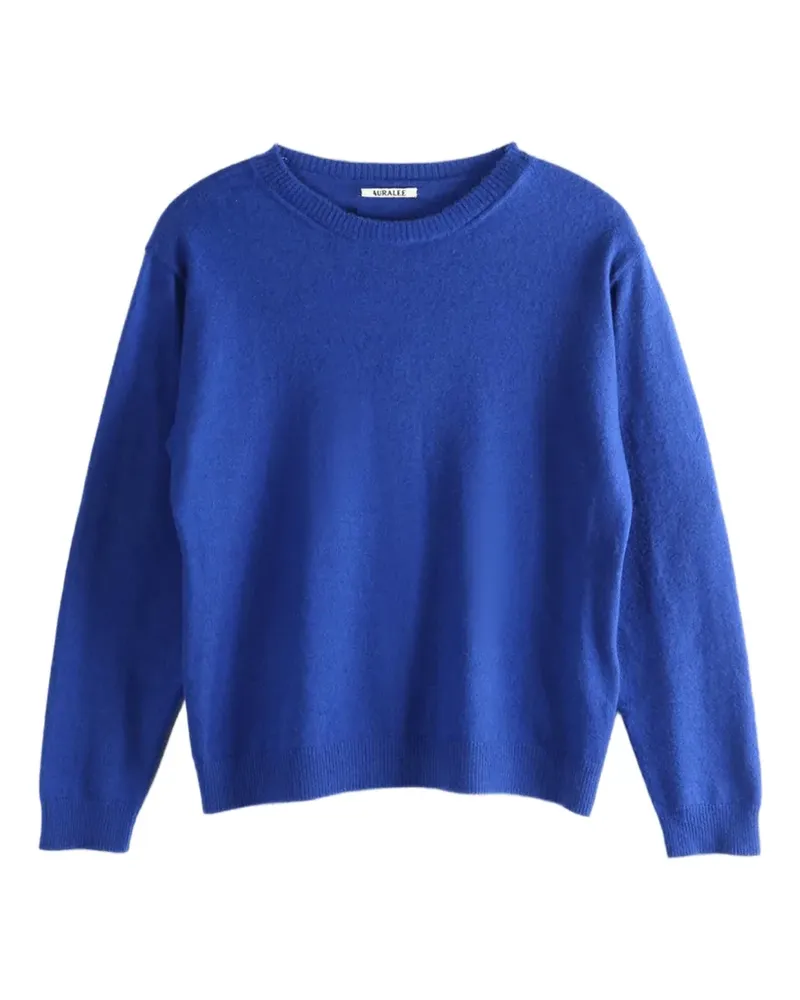 AURALEE fine-knit round-neck sweater - Blau Blau