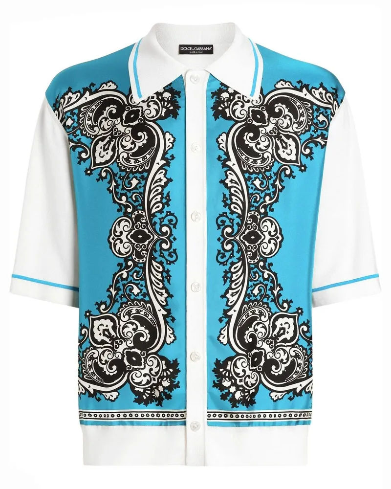 Dolce & Gabbana Hemd mit Bandana-Print - Blau Blau