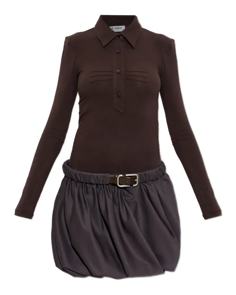 ATTICO dark brown mini dress - Braun Braun