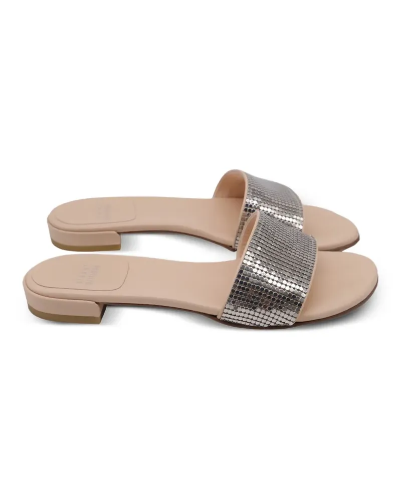 Stuart Weitzman embellished slide sandals - Silber Silber