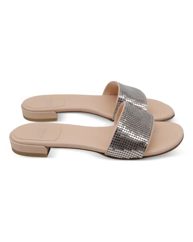 Stuart Weitzman embellished slide sandals - Silber Silber