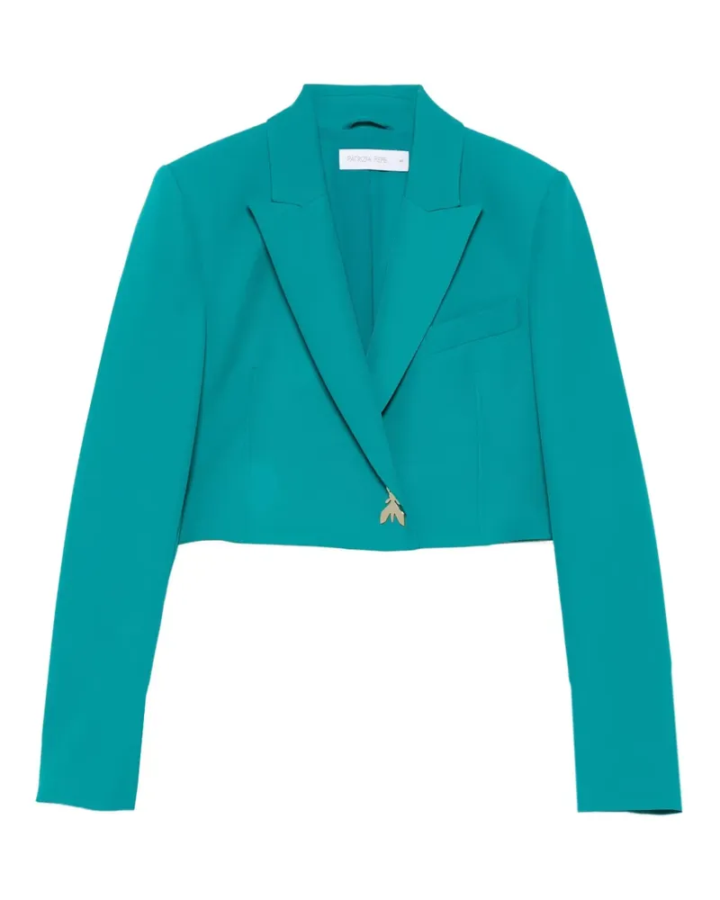 Patrizia Pepe Cropped-Jacke mit Bienendetail - Grün Grün
