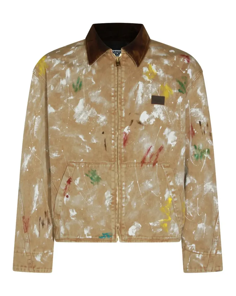 Moschino Gefütterte Jacke mit Cordkragen - Nude Nude