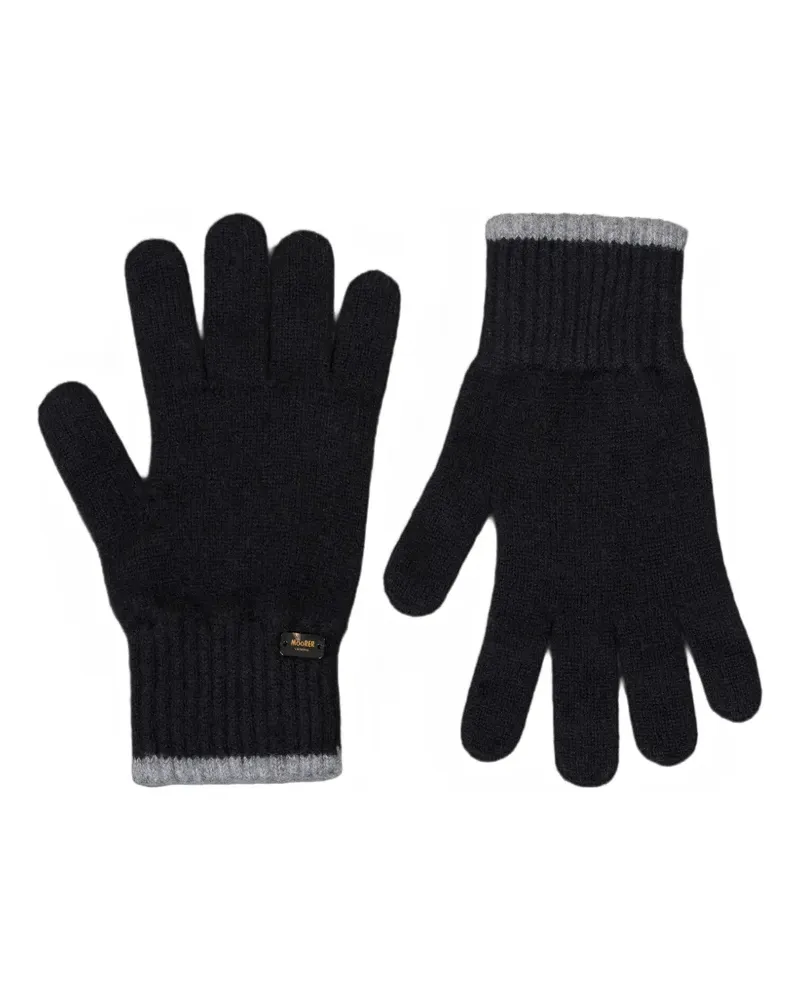 MOORER Gerippte Easton Handschuhe - Schwarz Schwarz