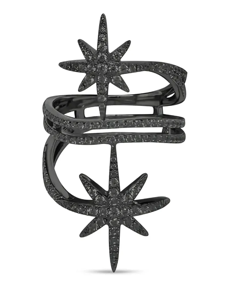 APM Monaco stars embellished ring - Schwarz Schwarz